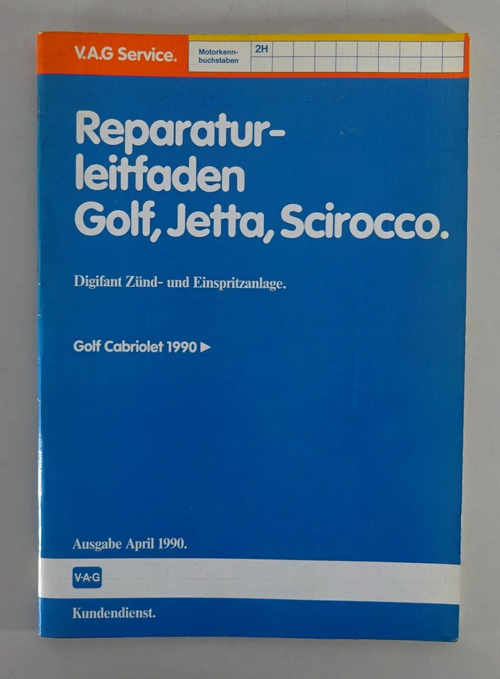 Manual de Taller VW Golf I 1 Cabrio Digifant Sistema Encendido Inyección Ab 1990 - Imagen 1 de 1
