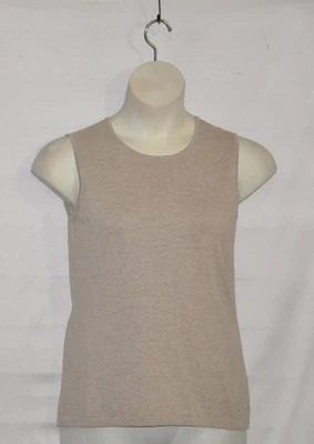 Joan Rivers Wardrobe Builders Crew Neck Sleeveless Sweater Size S  Oatmeal - Image 1 of 2