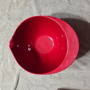 Williams Sonoma Rojo 4 QT Mezclador Batidor Cuenco Verter Caño Melamina - Imagen 1 de 7