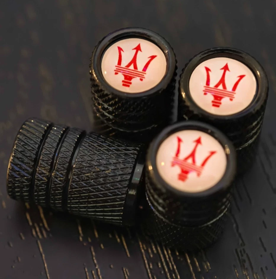 4x Tire Valve Stem Caps For Car Truck fits MASERATI - Image 1 of 2