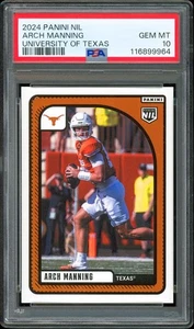 2024 Panini NIL University of Texas ROOKIE ~ Arch Manning ~ PSA 10 GEM - Picture 1 of 2