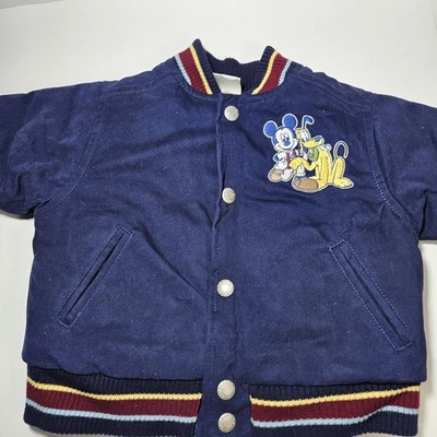 Chaqueta aislante Mickey Mouse 2001 6 meses Disney Store nuevo parche Pluto Mickey  Foto 1 de 4