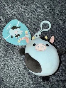 Squishmallows Legendary Squad Collection Cillian the Blue Bat Cow 3" Clip-On Nuevo con Etiquetas - Imagen 1 de 2