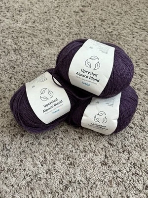 Hobbii Upcycled Alpaca Blend Purple #10  - Lot Of 3 New And Partially Used - Image 1 of 4