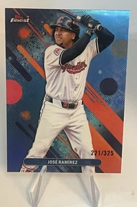 2025 Topps Finest Jose Ramirez Common Sky Blue Refractor /325 Cleveland Guardian - Picture 1 of 2