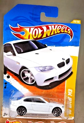 BMW M3 2011 Hot Wheels #26 nuevos modelos 26/50 '10 blanco con ruedas cromadas de radios 5Y Foto 1 de 4