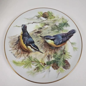 Six 1986 World Wildlife Fund Bird Plates "Band's Songbirds of Europe" - Picture 1 of 4