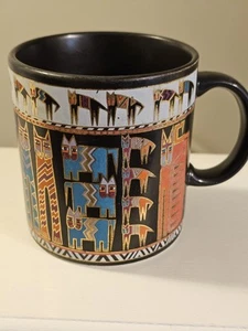 Taza de gato Laurel Burch Egypticats vintage 14 oz 1990 - Imagen 1 de 6