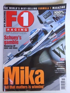 F1 Racing Magazine November 1999, US Cover, Mika, Malaysian GP, Stewart, Herbert - Bild 1 von 10
