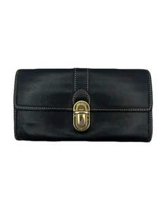 Louis Vuitton Long Wallet Leather Navy USED TC34-1 - Picture 1 of 22