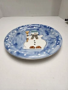 Hand Painted & Perfect Snowman Plate by Table Tops Unlimited - Bild 1 von 3