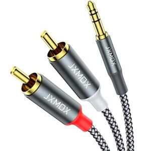 3.5mm to RCA Cable, (6.6ft/2M) RCA Male to Aux Audio Adapter HiFi Sound 