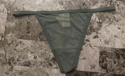 NUEVO CON ETIQUETAS BRAGAS TANGA AERIE AMERICAN EAGLE VERDE MALLA TRANSPARENTE CORTE ALTO CUERDA EN V Foto 1 de 3