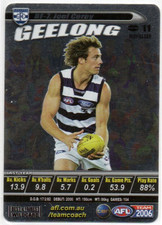2006 AFL TEAMCOACH SILVER BEST & FAIREST CARD - BF-7 Joel COREY (GEELONG)