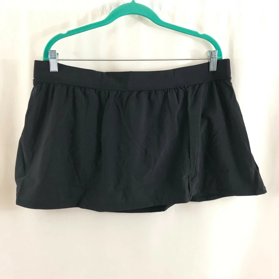 Falda corta de natación verde aguamarina para mujer elástica básica negra talla 20W/22W Foto 1 de 4