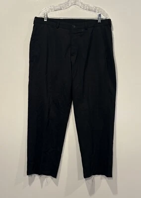 Pantalones de vestir Armani Collezioni para hombre negros frente plano mezcla de lana W34 L28.5 Foto 1 de 4