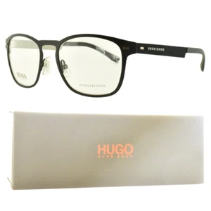 NEW!! HUGO BOSS 0935 003 Matte Black Square Full Rim Mens Optical Frame - Picture 1 of 7
