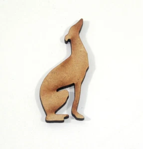 Laser cut 3mm MDF sitting Greyhound shapes, blank 50mm - Picture 1 of 3