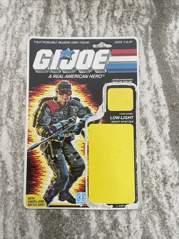 Low-Light 1986 Vintage GI Joe Full Cardback Filecard Uncut Has Crease Cover