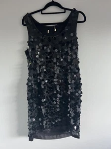 Allanah Hill Size 10 Black Sequin Dress - Picture 1 of 4
