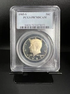 1985 S Kennedy Proof Half Dollar PCGS PR70DCAM Highest Grade Minor toning - Picture 1 of 2