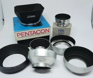 Lot of 7 Vintage Shade Hood Lens Hood Ihagee Cenei Braun B+W Enteco Purma Miran - Picture 1 of 6