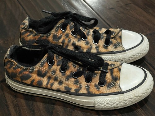 Sneaker basse Converse Chuck Taylor Leopard Cheetah Animal Spot ragazze giovani 12