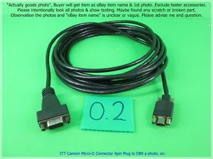 COGNEX ITT Cannone Connettore Micro-D Spina 9pin a DB9 come foto, sn:x set A - Foto 1 di 12