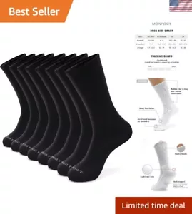 Women's and Men's 4-8 Pairs Athletic Cushion Crew Socks, multipack - Picture 1 of 8