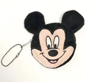 Disney Mickey Mouse Plush Coin Purse on Keychain - Picture 1 of 3