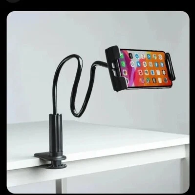 Flexible Goose Neck Long Lazy Arm Bedside Desk Tablet Phone Mount Holder Stand - Image 1 of 4