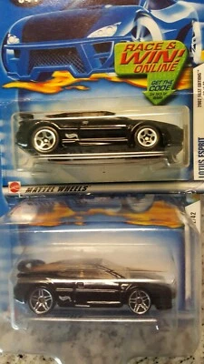 风火轮 LOTUS SPIRIT 黑色带罕见轮毂变化。 VHTF.  异国情调。   — 第 1/4 张图片