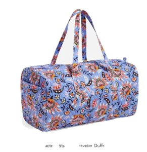 Bolso de lona Vera Bradley XL equipaje de viaje mural jardín nuevo con etiquetas $149 acolchado - Imagen 1 de 4