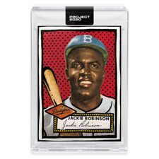 TOPPS PROJECT 2020 - JACKIE ROBINSON RC #98 -1952 Rookie Art by Joshua Vides