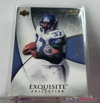 SHAUN ALEXANDER  - 2007 UPPER DECK EXQUISITE FOOTBALL - BASE SET CARD #55 /150 - Image 1 of 2