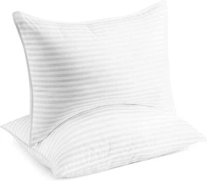 Bed Pillow Cover Set - Down Alternative Bedding Cooler Pillow for Side Sleepers - Picture 1 of 12