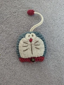 Doraemon Knitted Pouch Keyring Chain - Picture 1 of 3