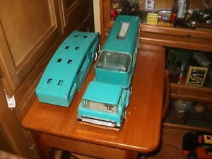 vintage 1960s structo vistadome van truck & horse trailer & car trailer - Picture 1 of 17