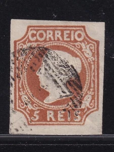 Portugal 1853 YV 1 large margins CANC VF / CAT VALUE $1000 - Picture 1 of 2