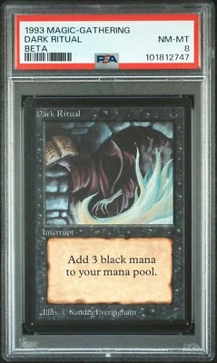 1993 Magic the Gathering Beta, Dark Ritual ✩ PSA 8 ✩ - Image 1 of 4