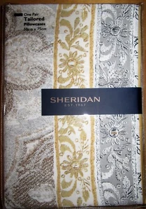 SHERIDAN Tailored Pillowcase PAIR 50x75cm MERCURIO DUNE New - Picture 1 of 1