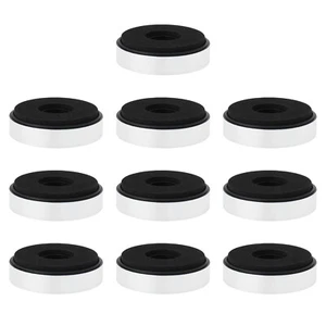 10Pcs Speaker Isolation Feet Pads Round Foot Fits Audio Speakers Silver 40x11mm - Picture 1 of 7