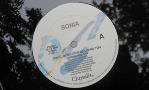 Sonia You'll Never Stop Me Loving You (Crysalis, 1989) Euro House Single NM-/NM - Bild 1 von 3