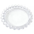 Clear Glass Plates with Beaded Rim for Serving and Dining