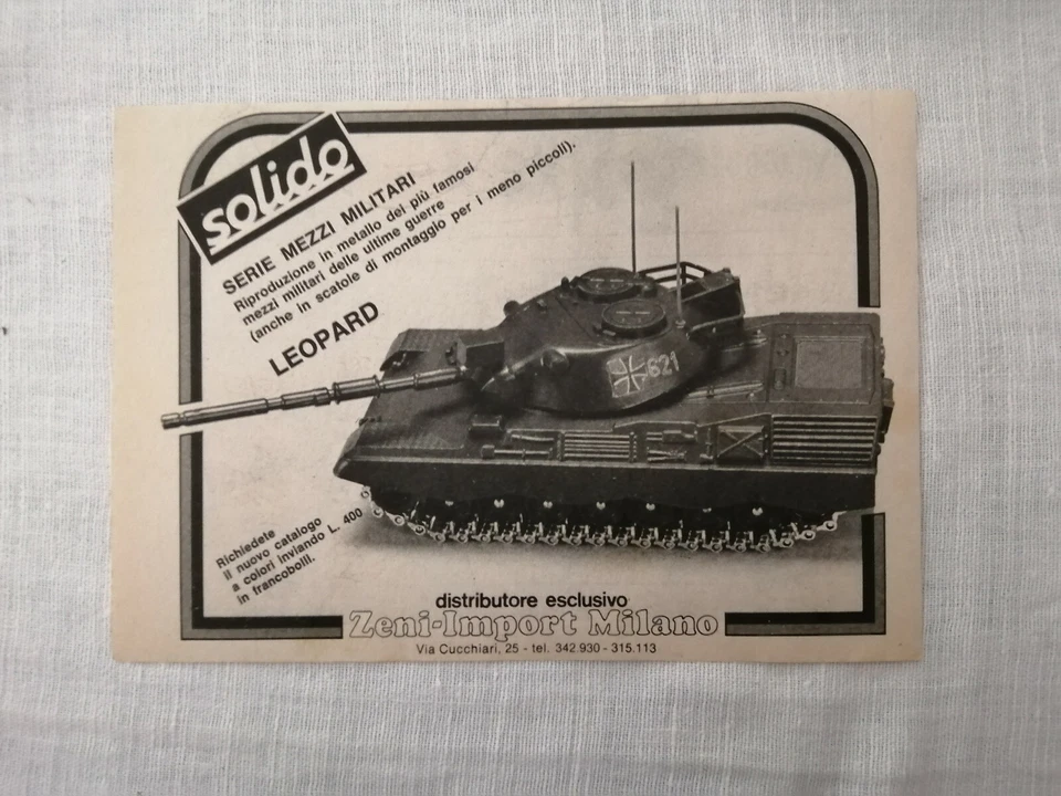 PUBBLICITA' ORIGINALE - ADVERTISING - WERBUNG MEZZI MILITARI "SOLIDO" del 1975 - Immagine 1 di 1