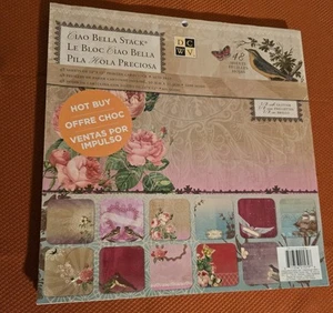 DCWV Ciao Bella Multicolored 48pg 12x12 Card Stock Stack Scrapbook Paper New - Picture 1 of 3