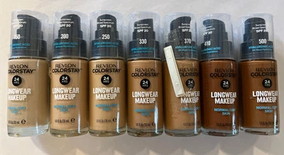 Revlon ColorStay Makeup PUMP, Normal/Dry Skin~7 Pack~ New Sealed~Mixed Shades - Image 1 of 4