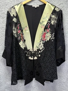 Chaqueta Kimono Vintage Spencer Alexis Talla 3X Mezcla Seda Romántica Etérea - Imagen 1 de 10