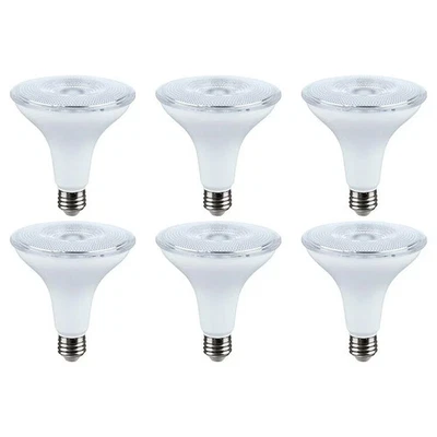 SATCO 14 Watt Dusk to Dawn LED - PAR38 - 3000K - Medium Base - White Finish - 12 - Image 1 of 3