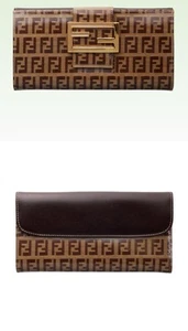 Fendi Brown Zucchino Long Wallet - Picture 1 of 5